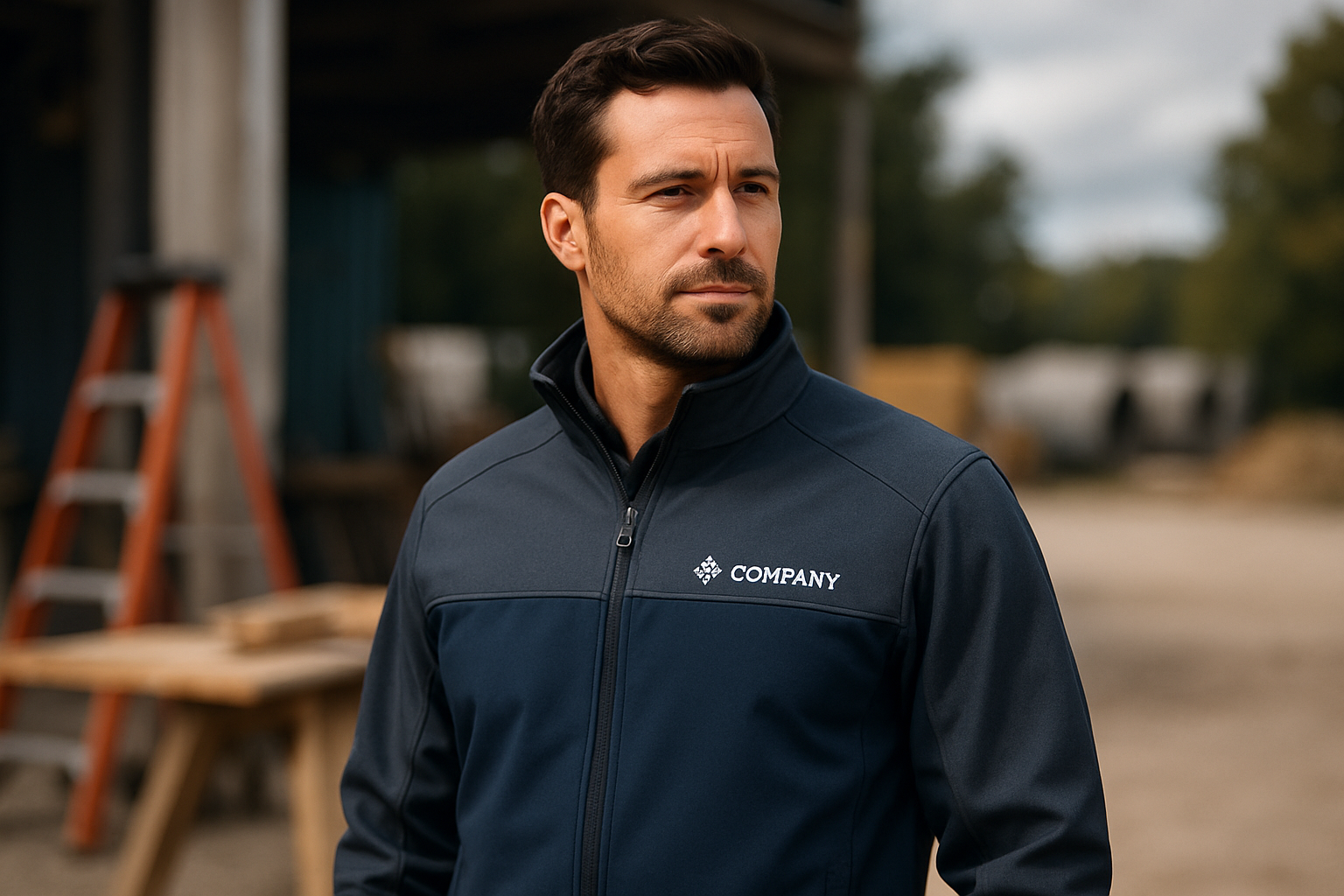 Custom jackets printed or embroidered with company branding