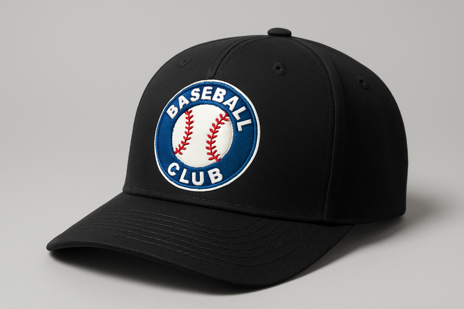 Need an image of a cap with a printed logo medium light background in high definition